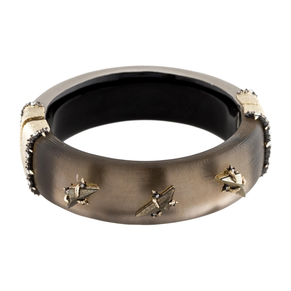 Alexis Bittar Grey Stone Studded Bracelet